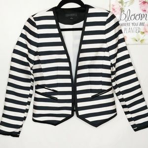 Ann Taylor stripped blazer size 0